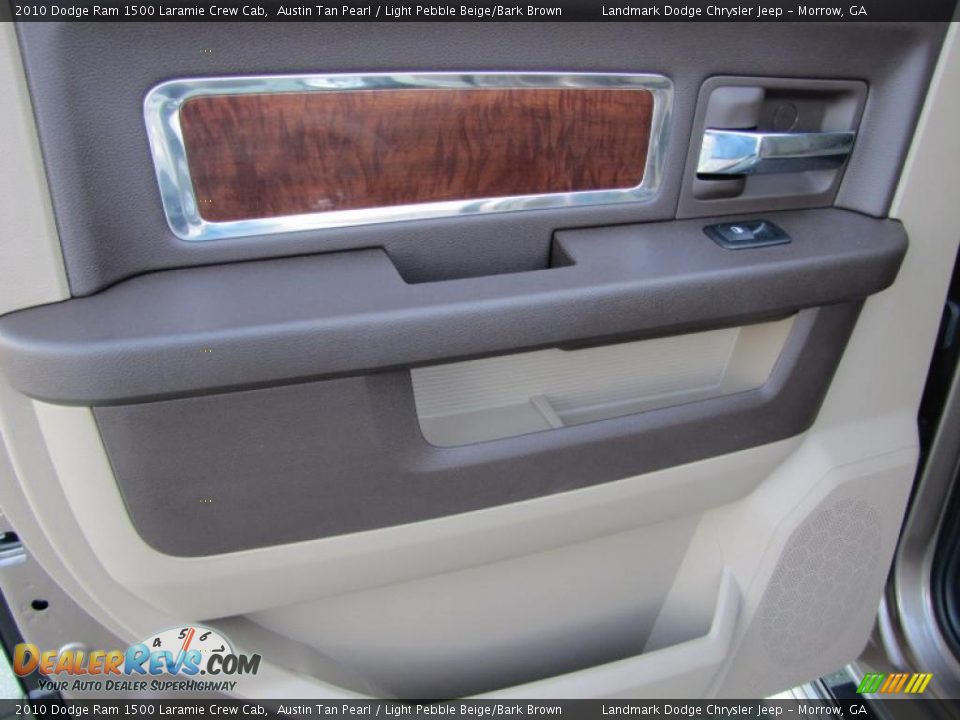 2010 Dodge Ram 1500 Laramie Crew Cab Austin Tan Pearl / Light Pebble Beige/Bark Brown Photo #15