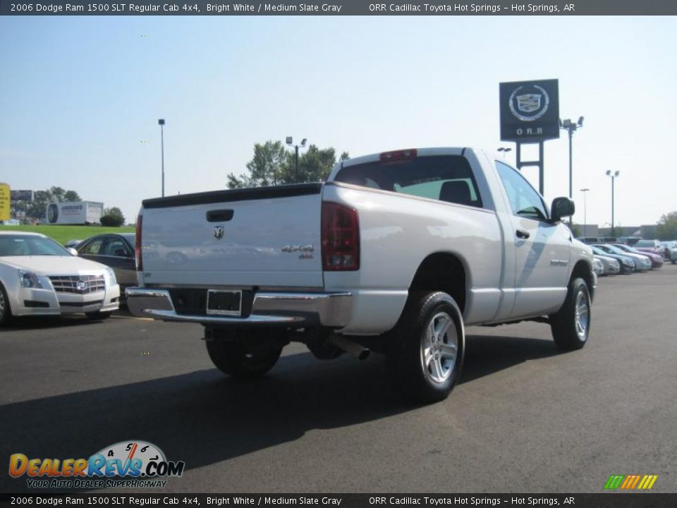 2006 Dodge Ram 1500 SLT Regular Cab 4x4 Bright White / Medium Slate Gray Photo #5