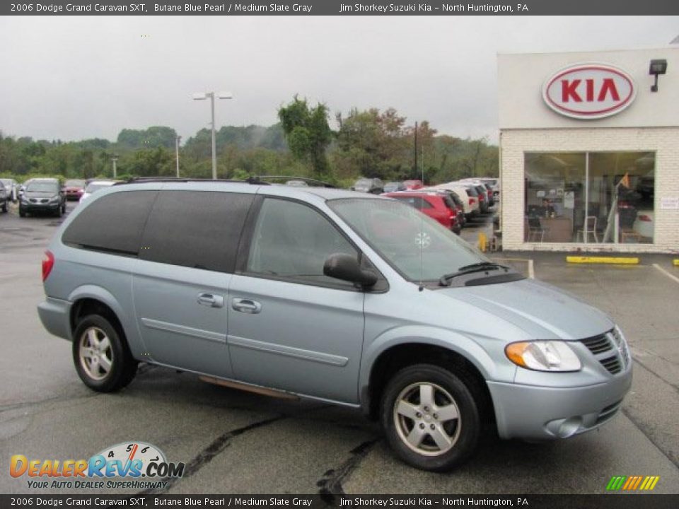 2006 Dodge Grand Caravan SXT Butane Blue Pearl / Medium Slate Gray Photo #1