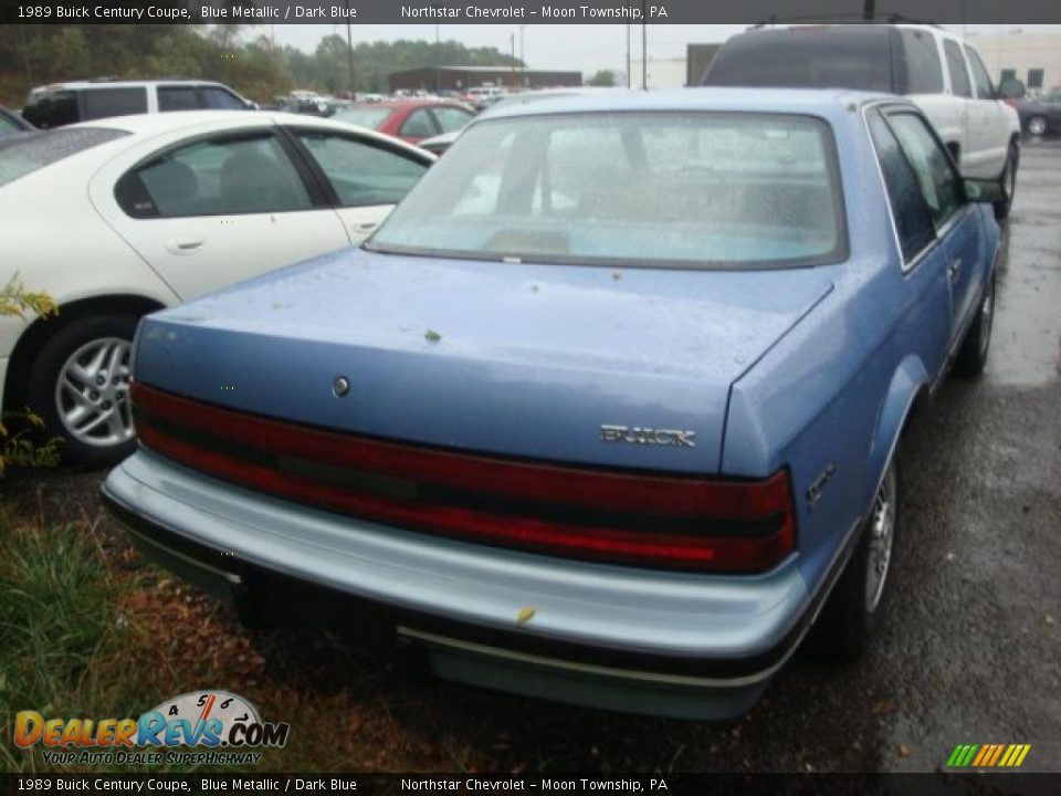 1989 Buick Century Coupe Blue Metallic / Dark Blue Photo #2