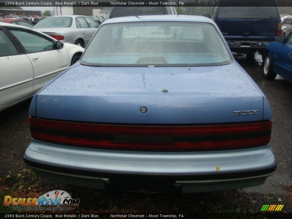 1989 Buick Century Coupe Blue Metallic / Dark Blue Photo #3