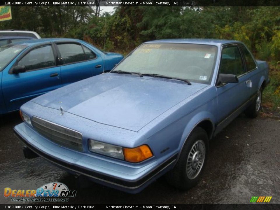 1989 Buick Century Coupe Blue Metallic / Dark Blue Photo #5