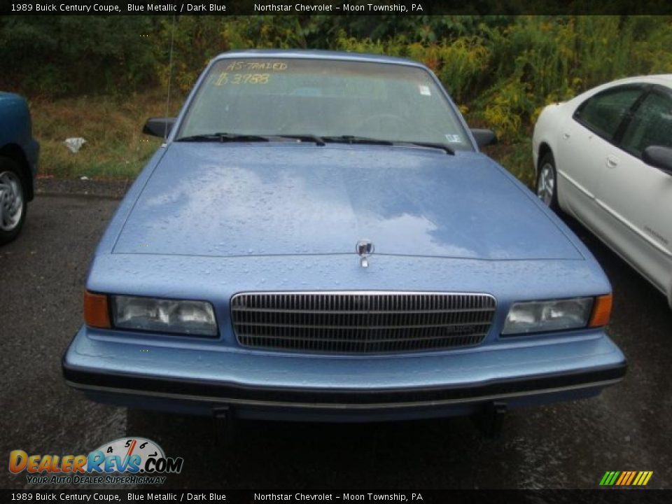 1989 Buick Century Coupe Blue Metallic / Dark Blue Photo #6