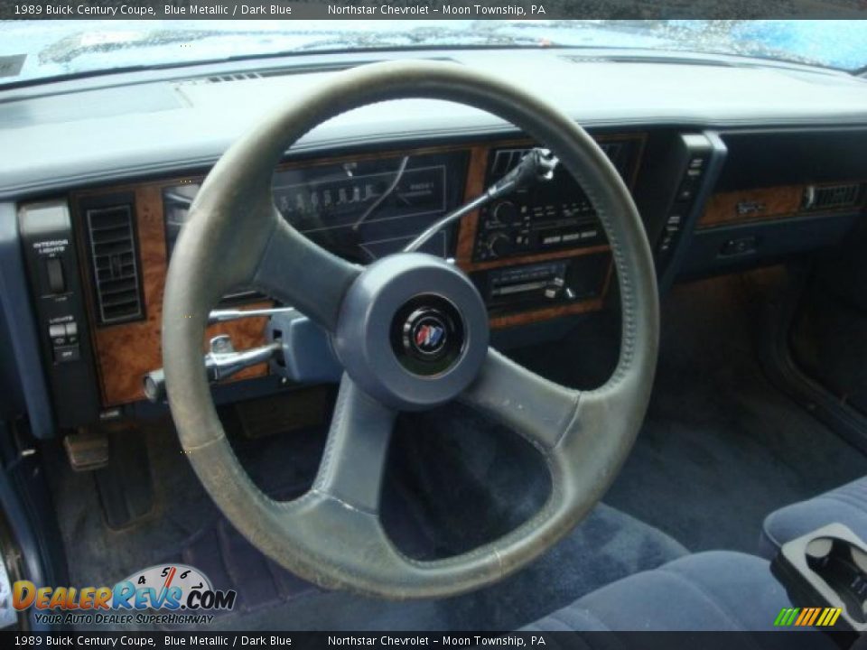 1989 Buick Century Coupe Blue Metallic / Dark Blue Photo #10