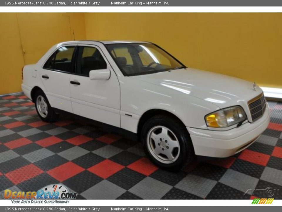 1996 Mercedes-Benz C 280 Sedan Polar White / Gray Photo #1