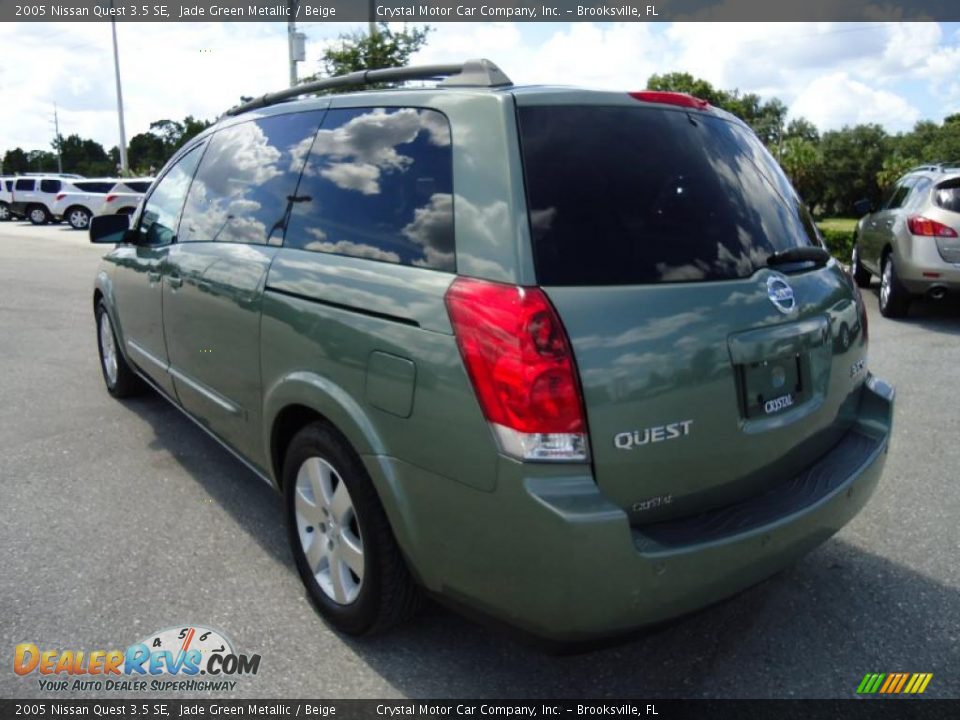 2005 Nissan Quest 3.5 SE Jade Green Metallic / Beige Photo #3
