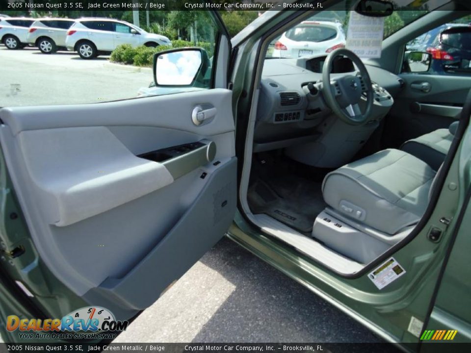 2005 Nissan Quest 3.5 SE Jade Green Metallic / Beige Photo #4