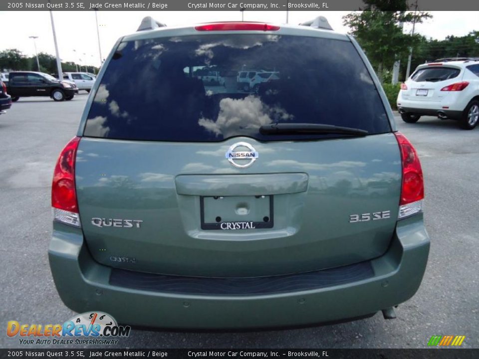 2005 Nissan Quest 3.5 SE Jade Green Metallic / Beige Photo #10