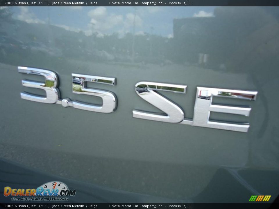 2005 Nissan Quest 3.5 SE Jade Green Metallic / Beige Photo #11