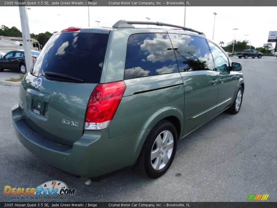 2005 Nissan Quest 3.5 SE Jade Green Metallic / Beige Photo #12