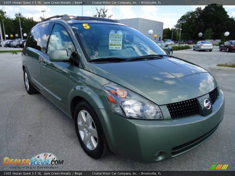 2005 Nissan Quest 3.5 SE Jade Green Metallic / Beige Photo #14