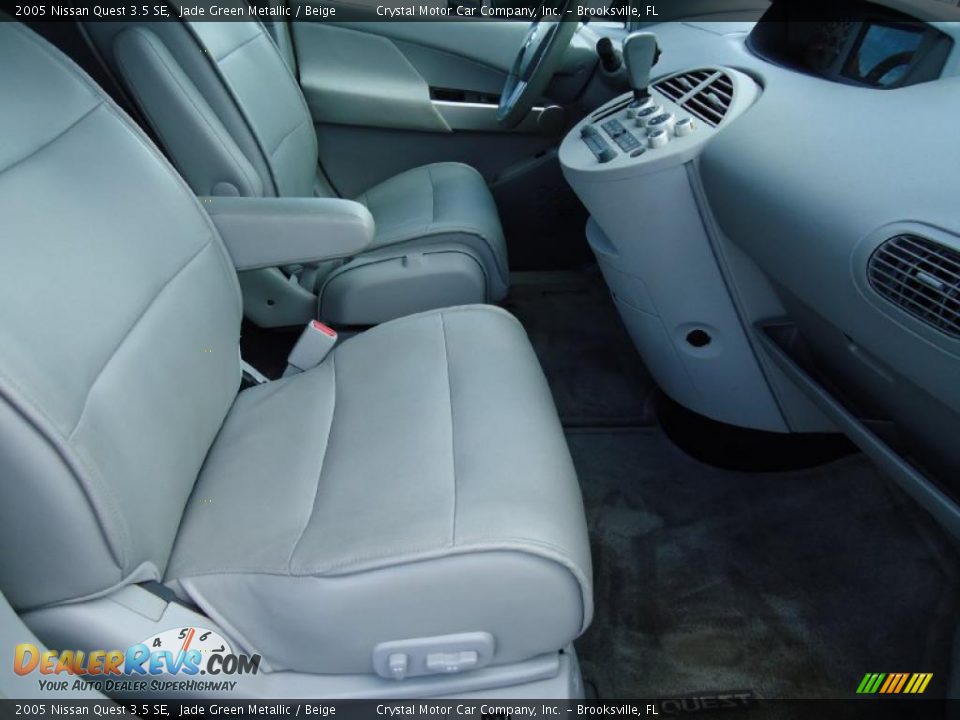2005 Nissan Quest 3.5 SE Jade Green Metallic / Beige Photo #19