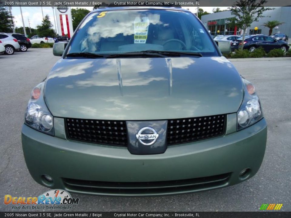 2005 Nissan Quest 3.5 SE Jade Green Metallic / Beige Photo #21