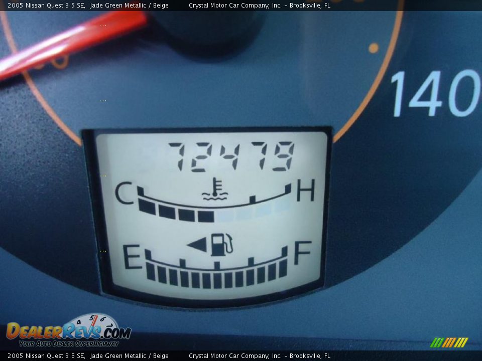 2005 Nissan Quest 3.5 SE Jade Green Metallic / Beige Photo #30