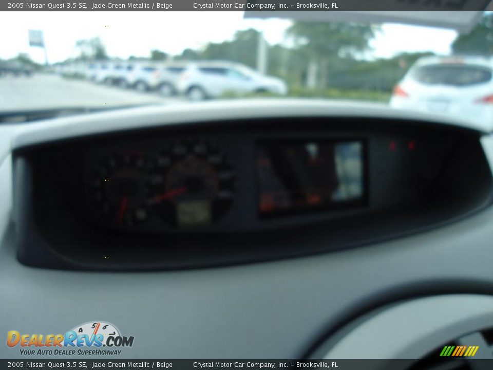 2005 Nissan Quest 3.5 SE Jade Green Metallic / Beige Photo #31