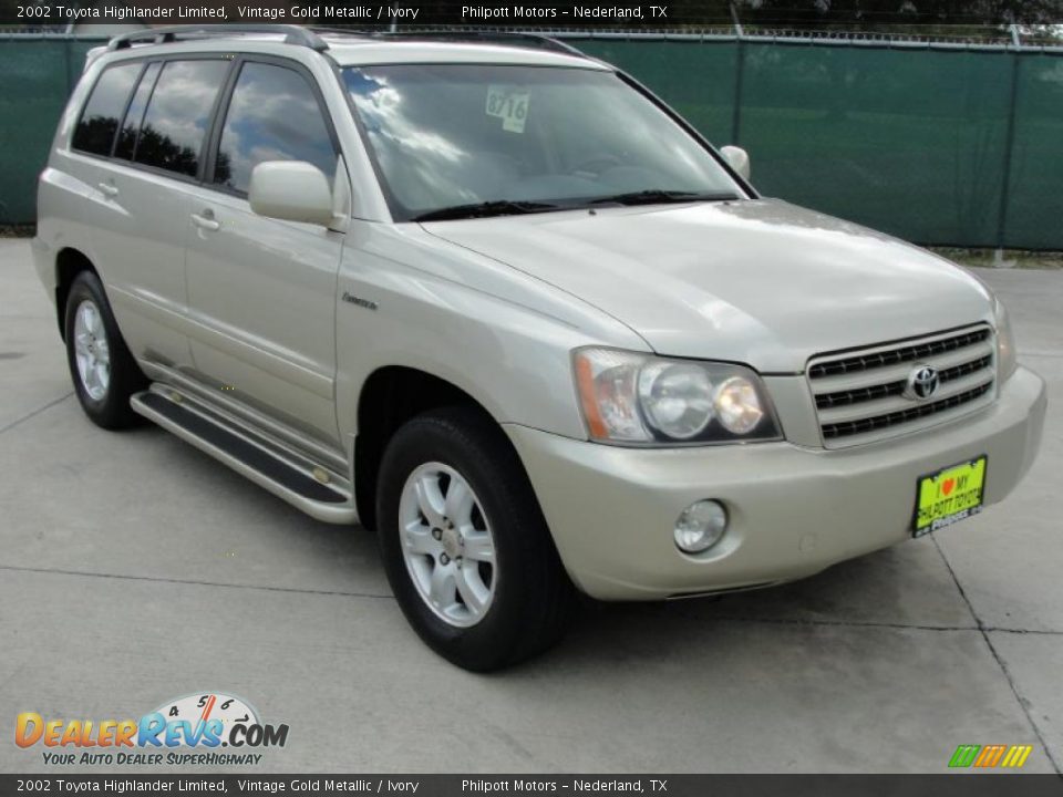 2002 Toyota Highlander Limited Vintage Gold Metallic / Ivory Photo #1