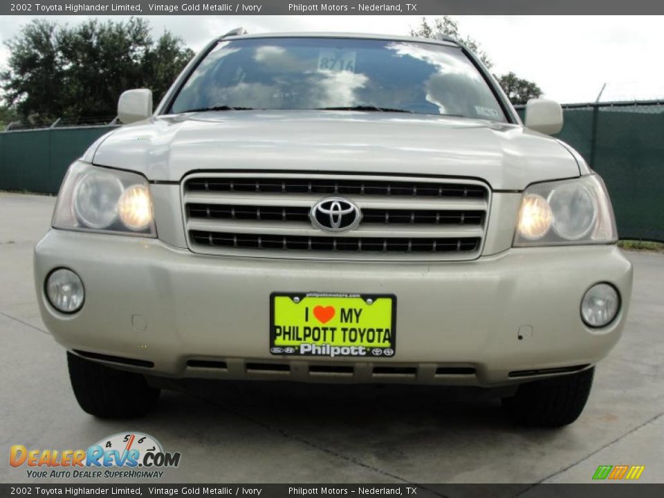 2002 Toyota Highlander Limited Vintage Gold Metallic / Ivory Photo #9