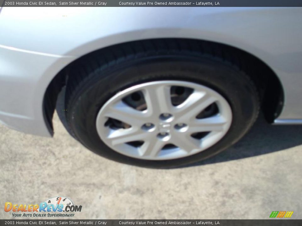 2003 Honda Civic EX Sedan Satin Silver Metallic / Gray Photo #3