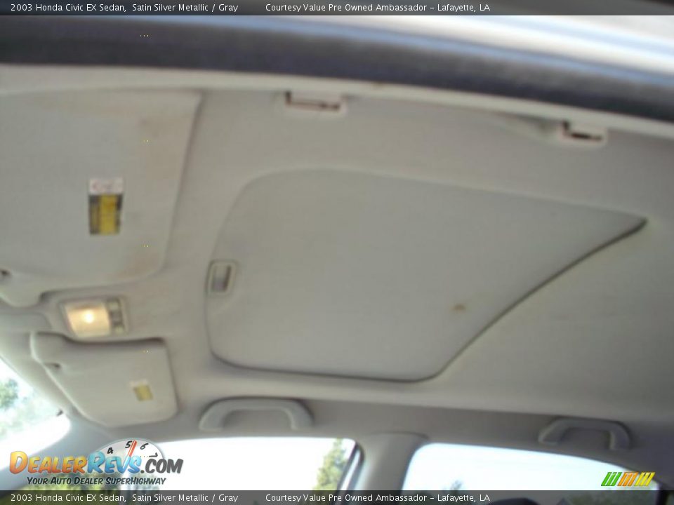 2003 Honda Civic EX Sedan Satin Silver Metallic / Gray Photo #6