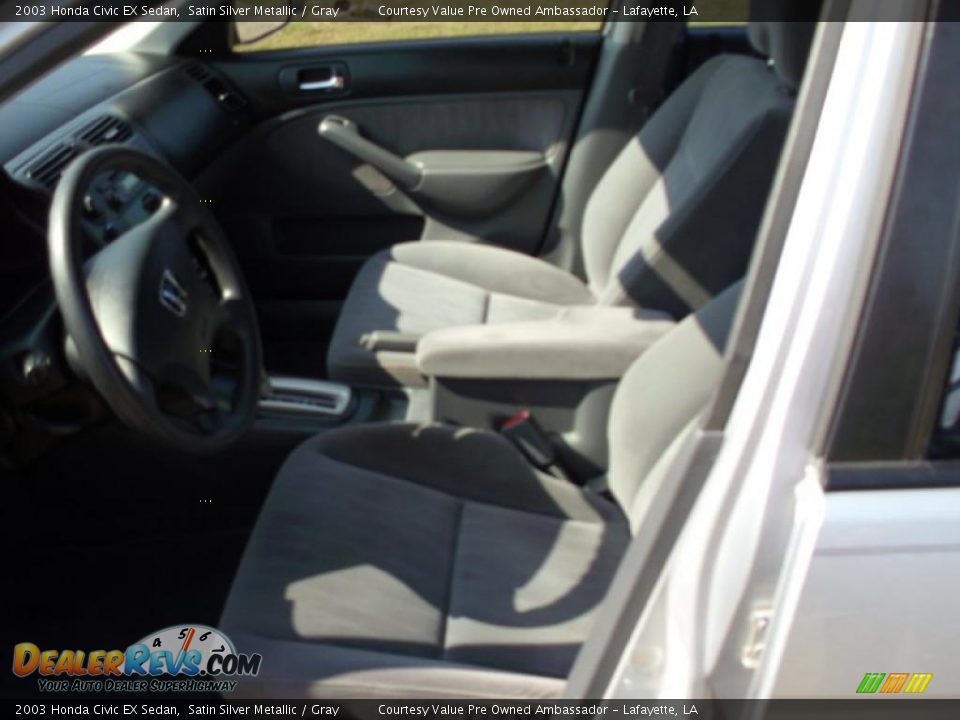 2003 Honda Civic EX Sedan Satin Silver Metallic / Gray Photo #7