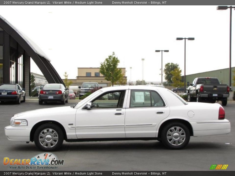 2007 Mercury Grand Marquis LS Vibrant White / Medium Light Stone Photo #1