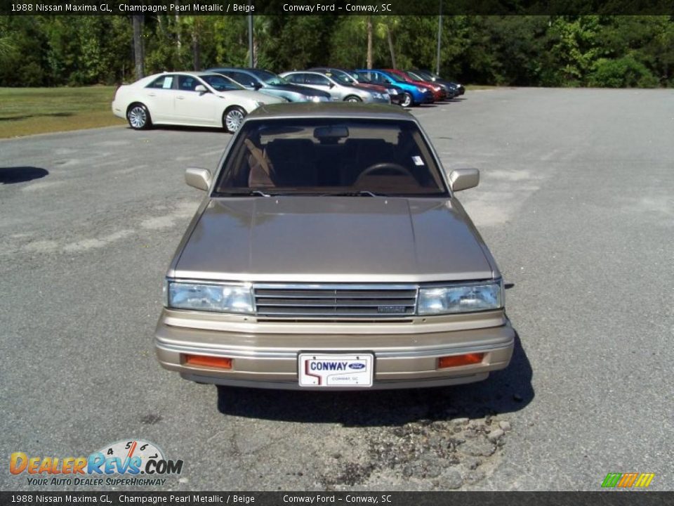 1988 Nissan Maxima GL Champagne Pearl Metallic / Beige Photo #2