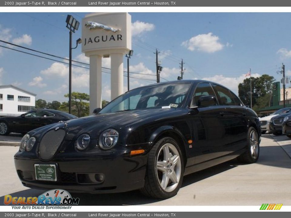 2003 Jaguar S-Type R Black / Charcoal Photo #2