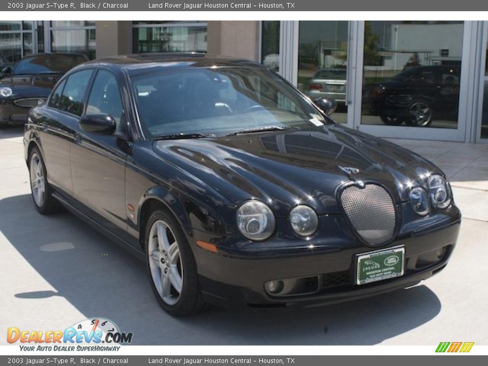 2003 Jaguar S-Type R Black / Charcoal Photo #11