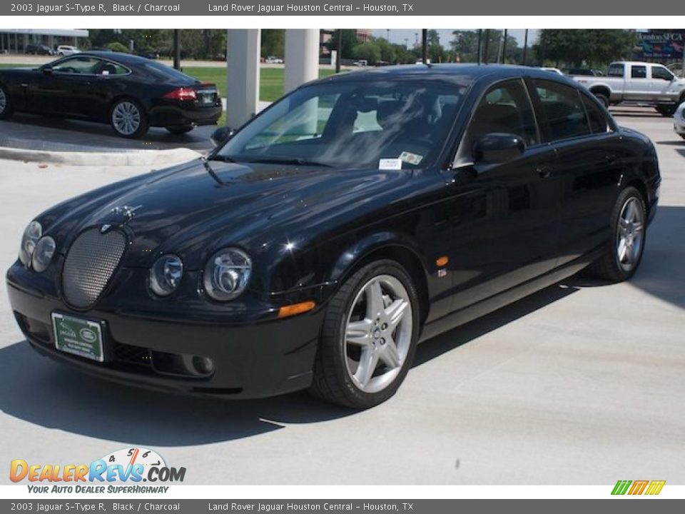 2003 Jaguar S-Type R Black / Charcoal Photo #13