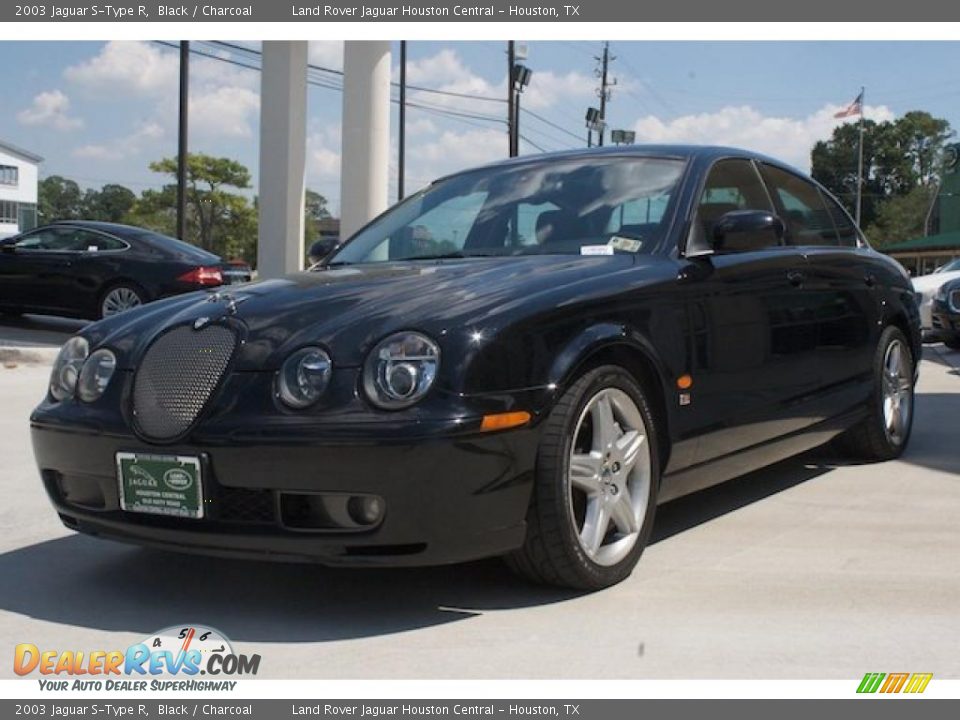 2003 Jaguar S-Type R Black / Charcoal Photo #14