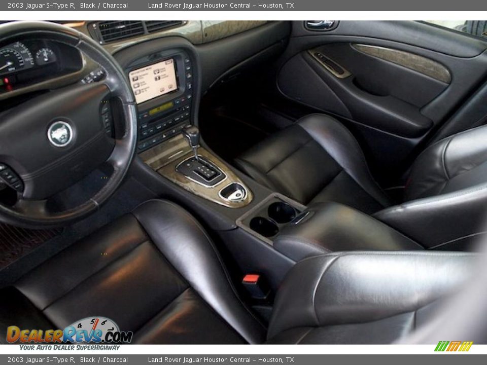 2003 Jaguar S-Type R Black / Charcoal Photo #17