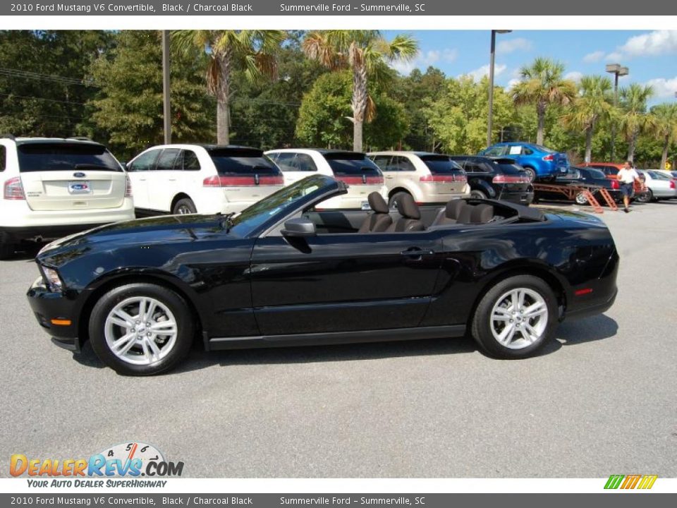 2010 Ford Mustang V6 Convertible Black / Charcoal Black Photo #4