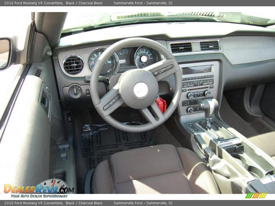 2010 Ford Mustang V6 Convertible Black / Charcoal Black Photo #5