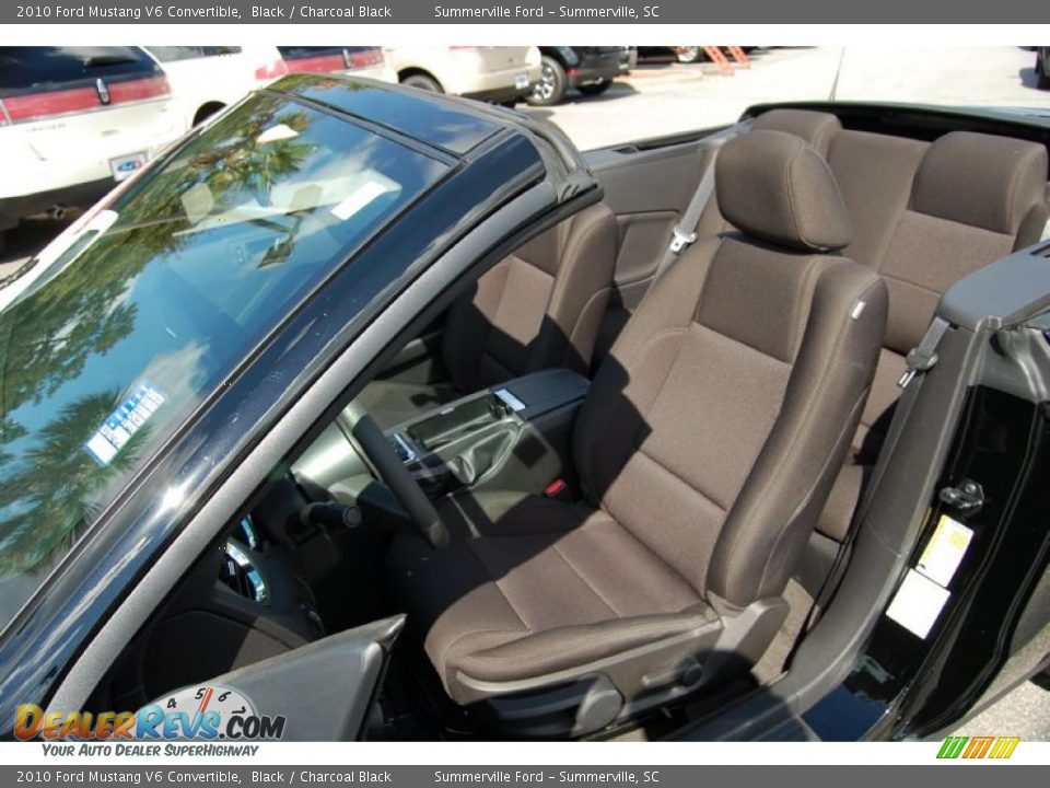 2010 Ford Mustang V6 Convertible Black / Charcoal Black Photo #7