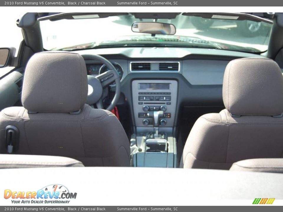 2010 Ford Mustang V6 Convertible Black / Charcoal Black Photo #10