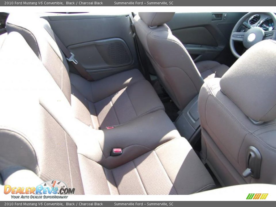 2010 Ford Mustang V6 Convertible Black / Charcoal Black Photo #11