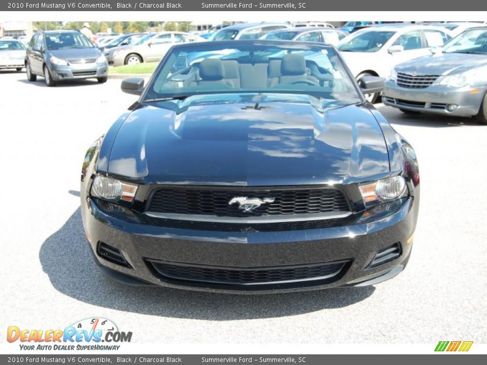 2010 Ford Mustang V6 Convertible Black / Charcoal Black Photo #15