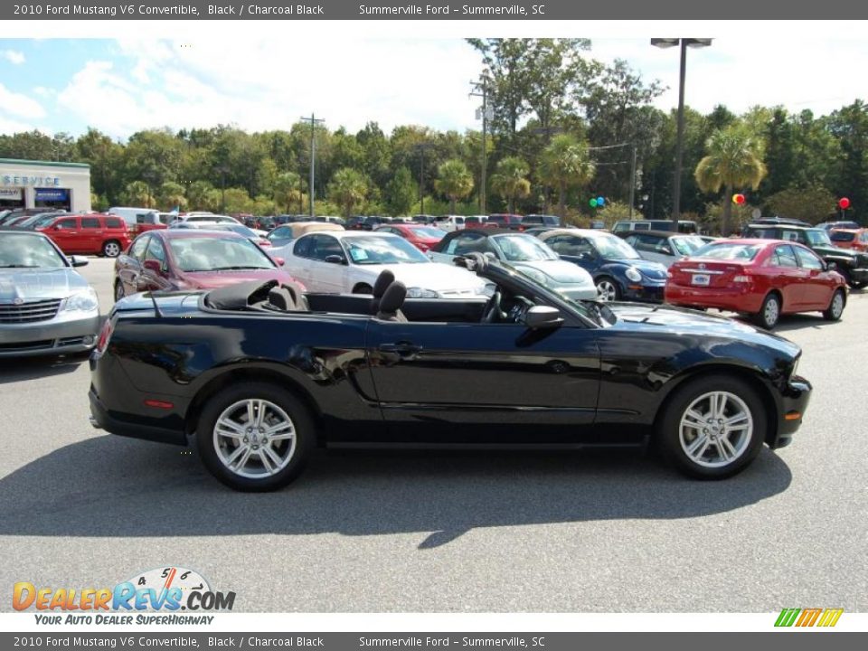 2010 Ford Mustang V6 Convertible Black / Charcoal Black Photo #16