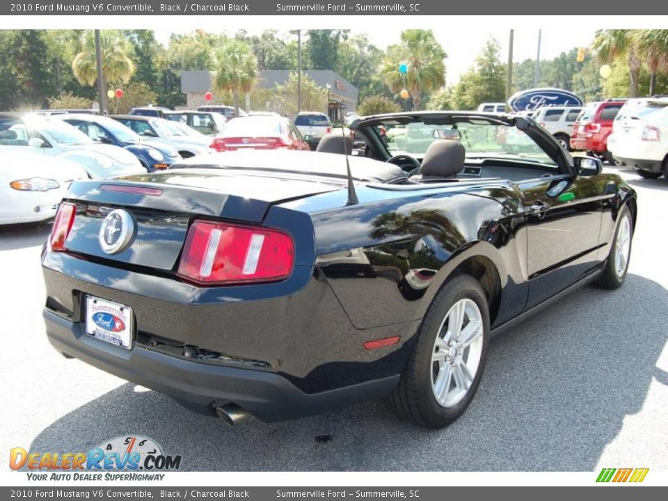 2010 Ford Mustang V6 Convertible Black / Charcoal Black Photo #17