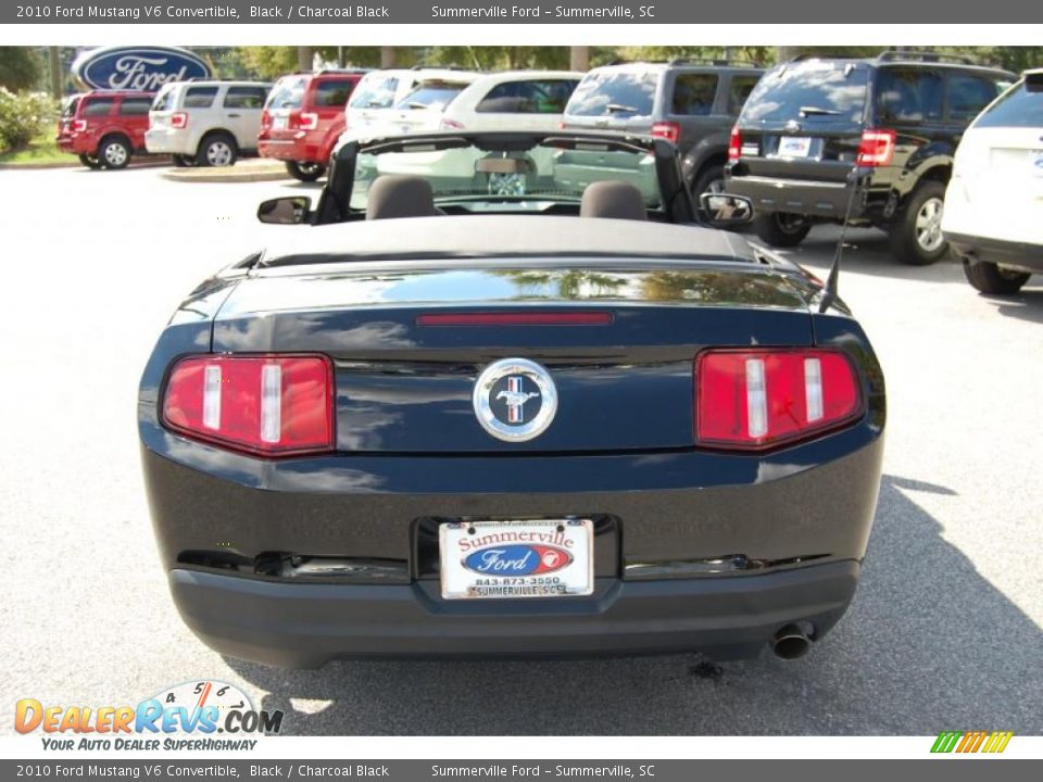 2010 Ford Mustang V6 Convertible Black / Charcoal Black Photo #19