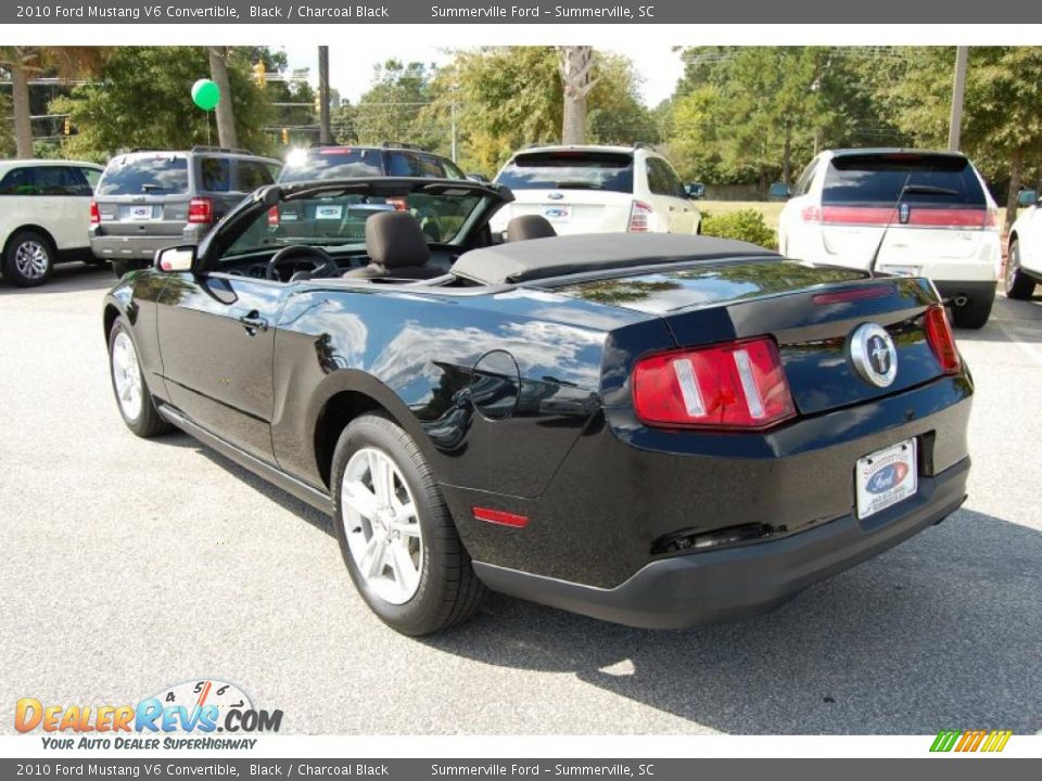 2010 Ford Mustang V6 Convertible Black / Charcoal Black Photo #20