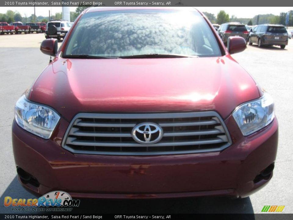 2010 Toyota Highlander Salsa Red Pearl / Sand Beige Photo #2