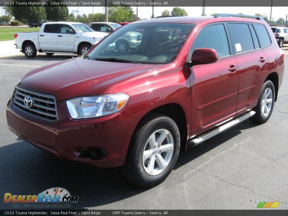 2010 Toyota Highlander Salsa Red Pearl / Sand Beige Photo #3