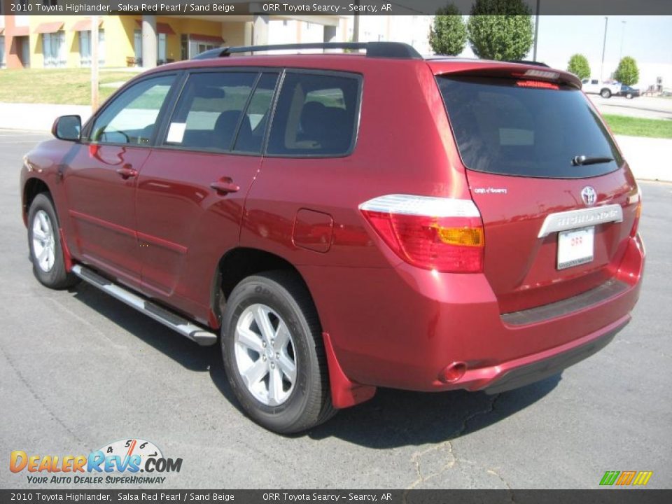 2010 Toyota Highlander Salsa Red Pearl / Sand Beige Photo #4