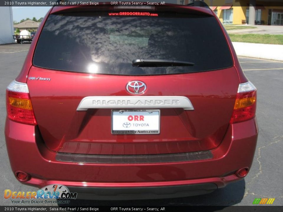 2010 Toyota Highlander Salsa Red Pearl / Sand Beige Photo #5