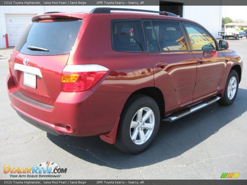 2010 Toyota Highlander Salsa Red Pearl / Sand Beige Photo #6