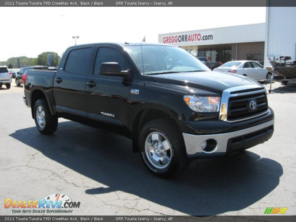 2011 Toyota Tundra TRD CrewMax 4x4 Black / Black Photo #1