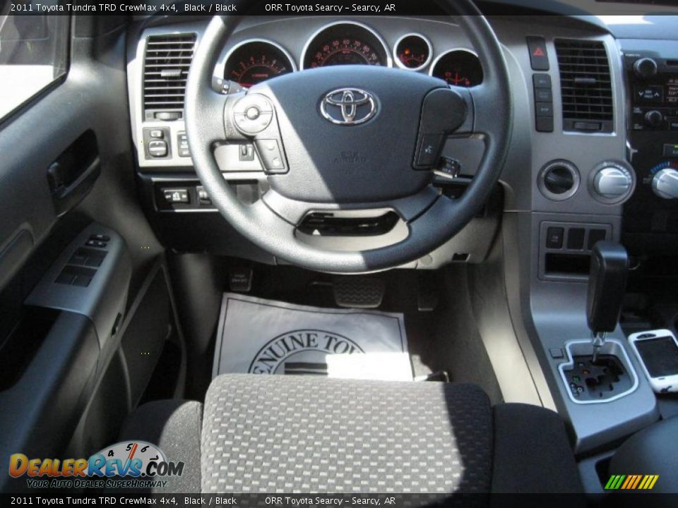 2011 Toyota Tundra TRD CrewMax 4x4 Black / Black Photo #7