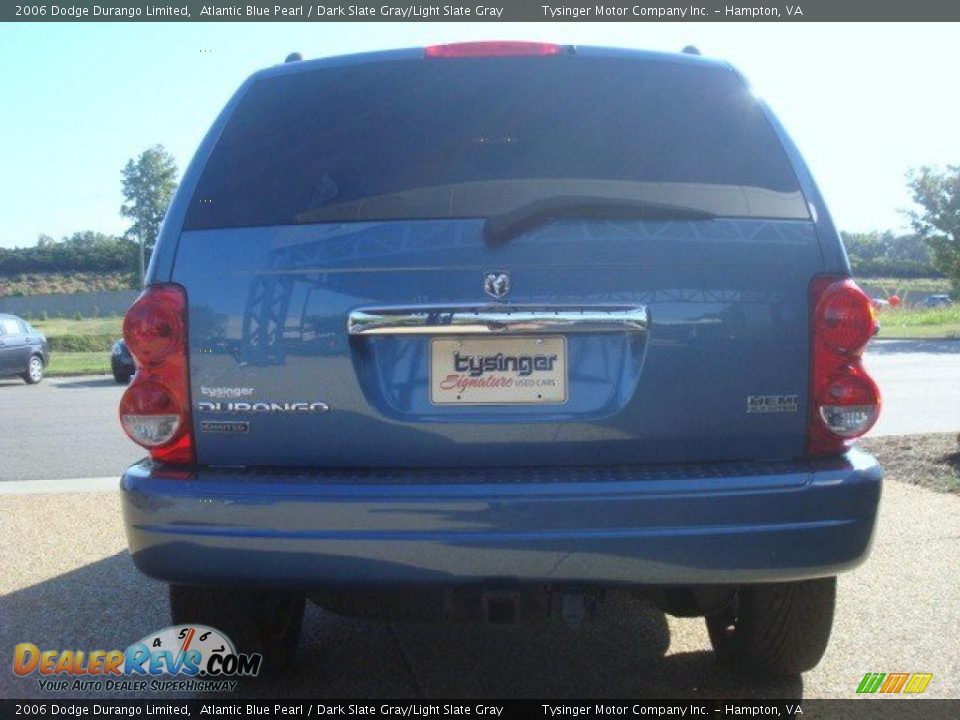 2006 Dodge Durango Limited Atlantic Blue Pearl / Dark Slate Gray/Light Slate Gray Photo #4