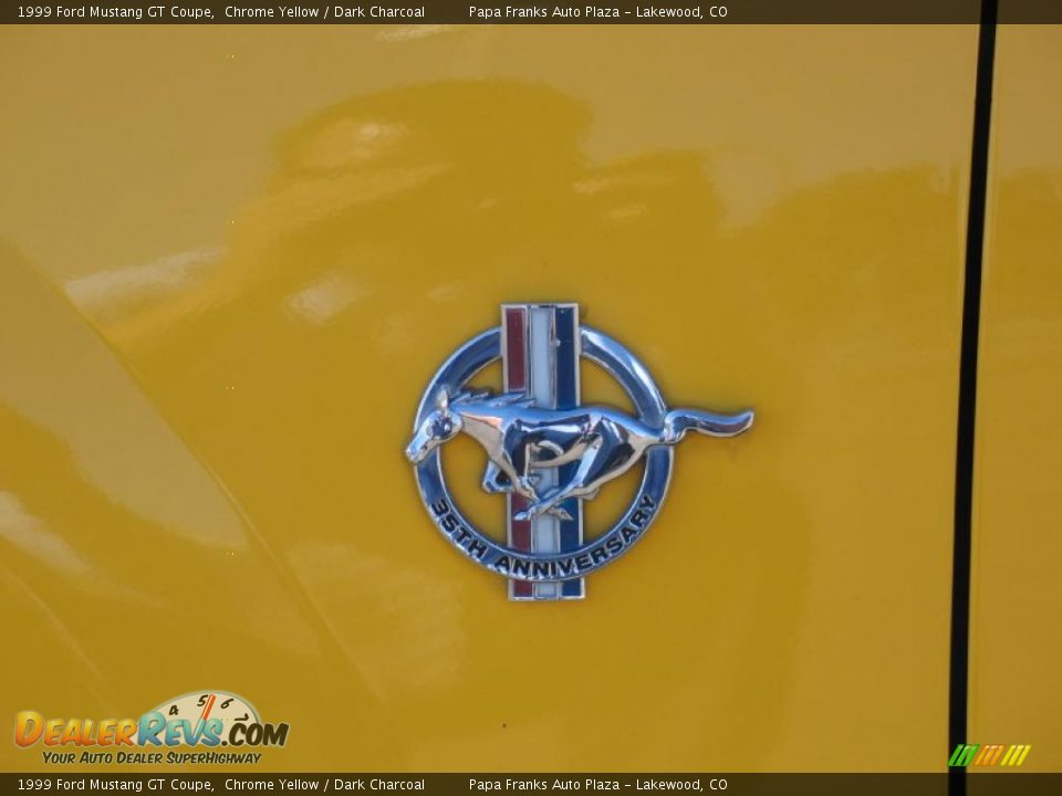 1999 Ford Mustang GT Coupe Chrome Yellow / Dark Charcoal Photo #8